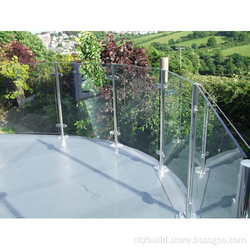 Aluminium U Channel Stair Glass Railings